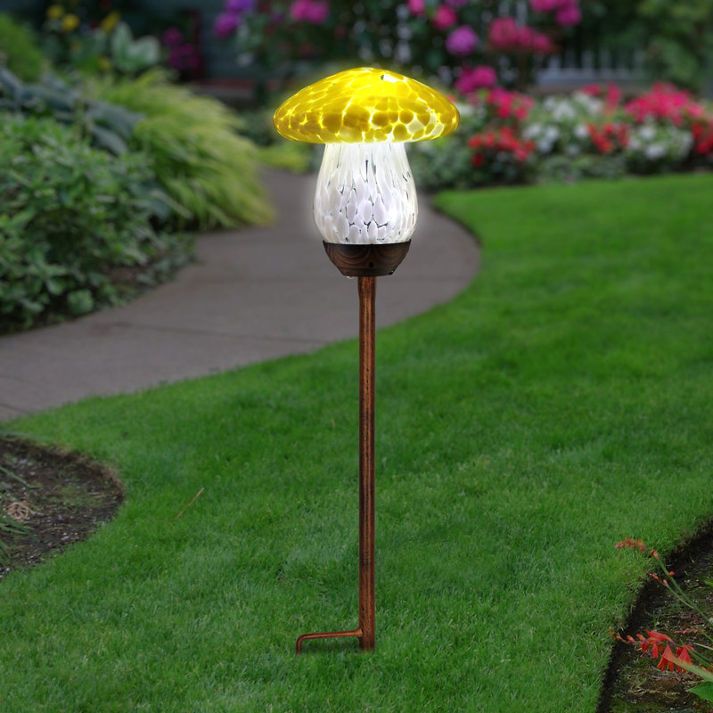 Piquet de champignon solaire Exhart, 4,5 x 18 po, Jaune