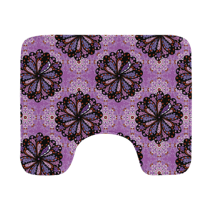 Tapis de salle de bain mauve 