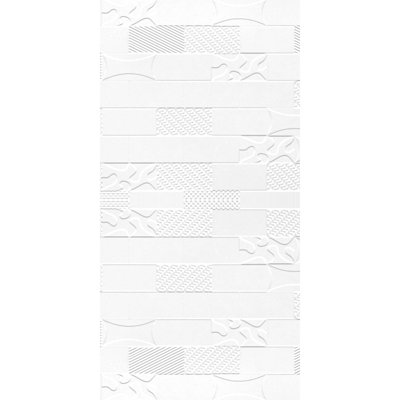 Polyvalent 4 pi MirroFlex x 10 pi Panneaux muraux PVC PVC 3D - Blanc brillant (40 pieds carrés / feuille)
