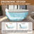 Egg Harbor 59" x 30" Freestanding Soaking Bathtub Solid Surface Stone Space-Saving Design Matte Finish (Black/White/Gray)-88334942