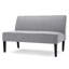 Cadre en bois massif gris de 50 po pour une stabilité à long terme, lin, rehaussement de style moderne avec revêtement en tissu, offrant un design élégant et confortable à votre pièce