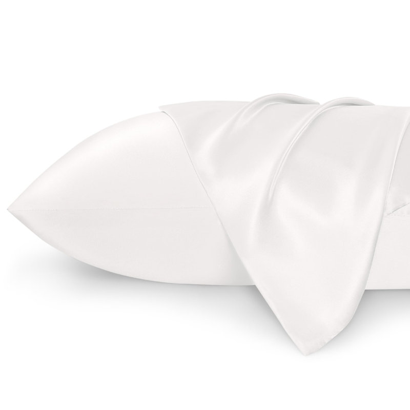 Satin Pillowcase Set of 2, 300 Thread Count , Gray Sand,GentleSoft™️, Ivory, King Pillow Case