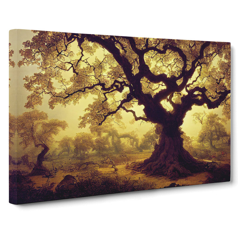Angelical Oak Tree - Wrapped Canvas, 40cm H x 60cm W x 3cm D