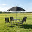 Ensemble repas 6 pièces avec parasol