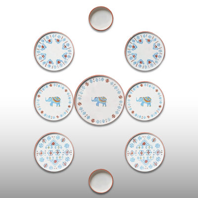 15 Pieces 100% Ceramic Breakfast Set