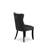 Dallas Parsons Dining Chairs - Button Tufted Nailhead Dark Gray Polyester Fabric Upholstered Chairs, Set of 2, Wirebrushed Black-1231451514