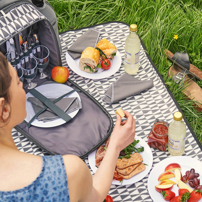 Grey 4 Person Picnic Backpack