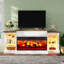 Meuble télé avec tablettes réglables et lumière DEL Alvilda-312922267-313686702