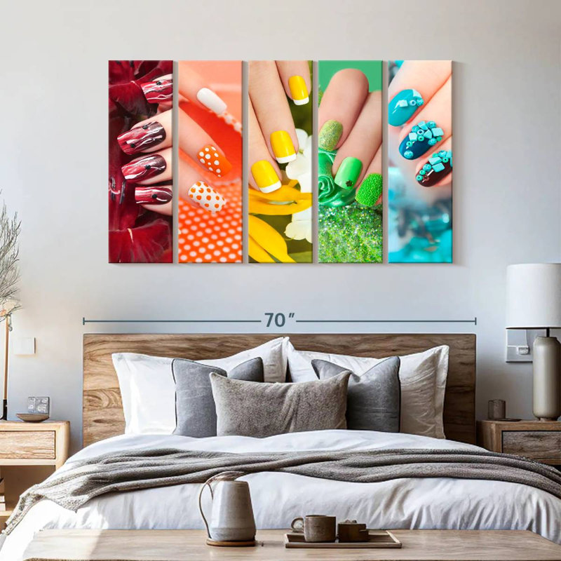 " Nail Salon " 5 - Pieces, 36" H x 65" W x 1.25" D