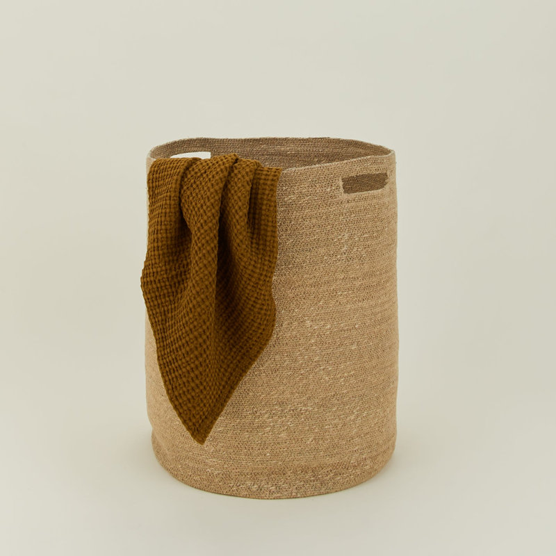 Machine Woven Seagrass Laundry Hamper, Natural