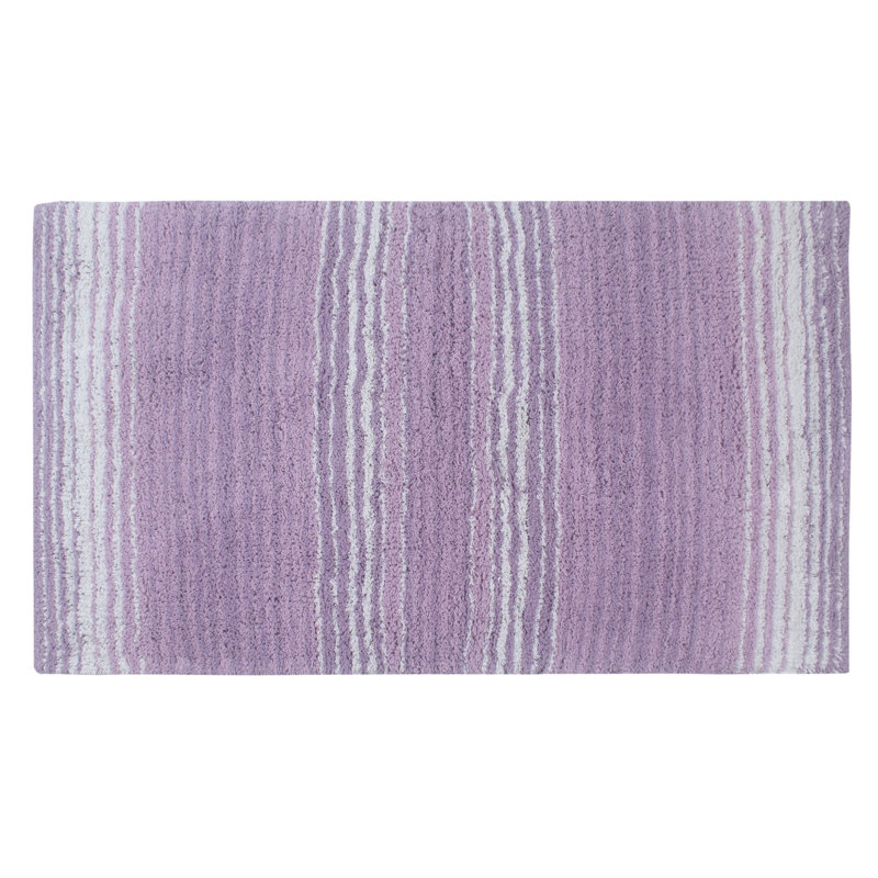 Griffie Plush 100 % Cotton Bath Rug, Single - 21" L x 34" W, Purple