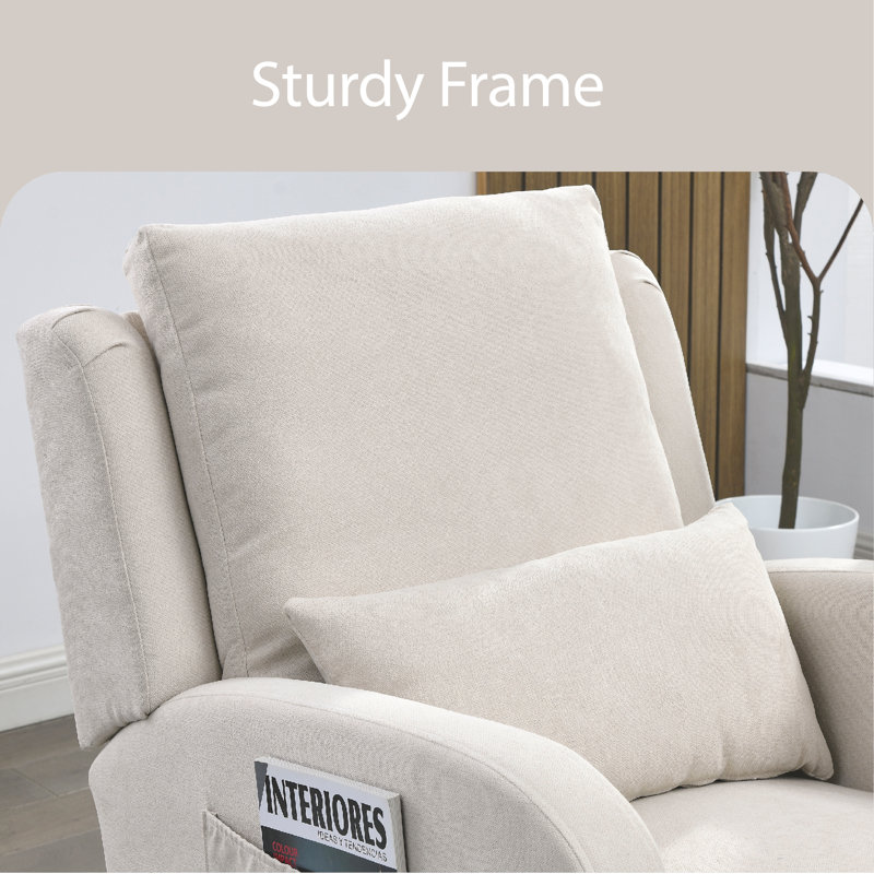 Upholstered Rocking Chair, Beige