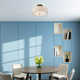 Flaire 2 Light Fabric Semi Flush Mount