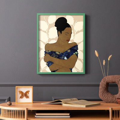 «Ethnic Beauty II», reproduction encadrée - bois massif