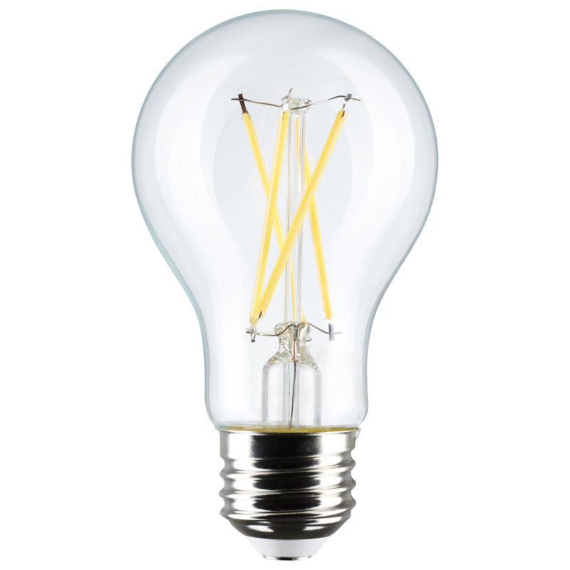 Clear Warm White LED Filament Bulb, 8 Watt, 4-Pack