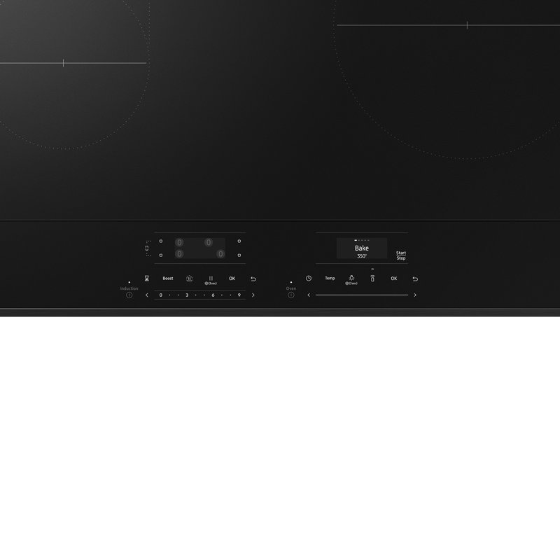 Samsung Bespoke Smart Slide-In Induction Range 6.3 cu. ft. with Ambient Edge Lighting, White Glass