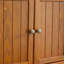 Armoire de rangement haute 72,4 "avec 8 portes et 4 tablettes, bibliothèque, salon, cuisine, salle à manger, armoire de rangement autoportante, chêne