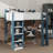 Full Size Loft Bed Complete With Shelving Units, Clothing Rods, And Work Area-1511569039