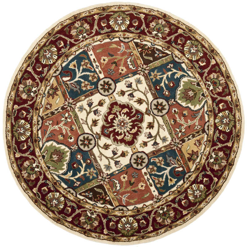 Hebron Hand Tufted Wool Oriental Rug, Round 8'