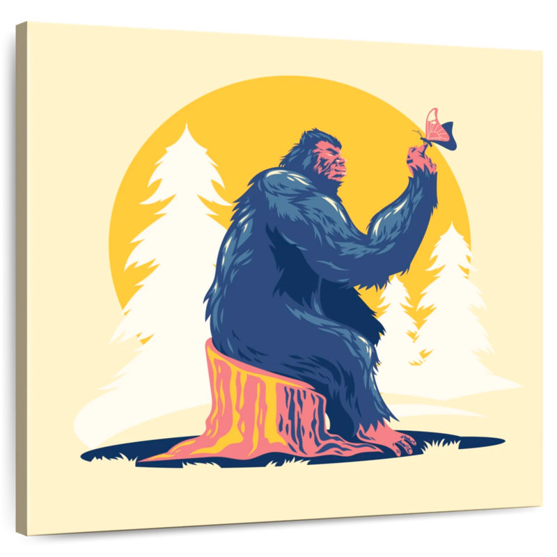 Ashelle Bigfoot et papillon, H 30 po x l 30 po