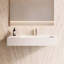 Lavabo de salle de bain mural rectangulaire 36 "avec drain dissimulé Juniper - blanc, avec trou pour robinet-1262523392-1262523395