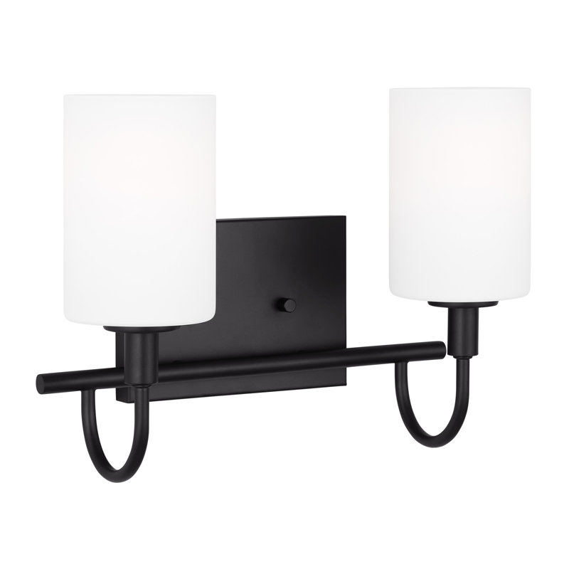 Two Light Wall / Bath, Midnight Black