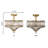 Eyne Laurie 14.75" W 2-Light Dimmable Carved Crystal Semi Flush Mount-105086840