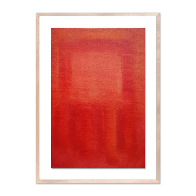 Red Souk 4 Print by Charles Stuart, 40" H x 29" W x 2.5" D, Natural