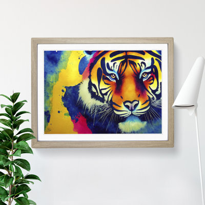 Colourful Tiger Vol.1 Abstract - Single Picture Frame Print