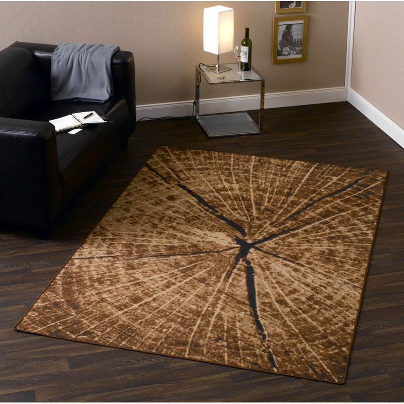 Tree Trunk Brown Rug, Rectangle 140 x 200cm
