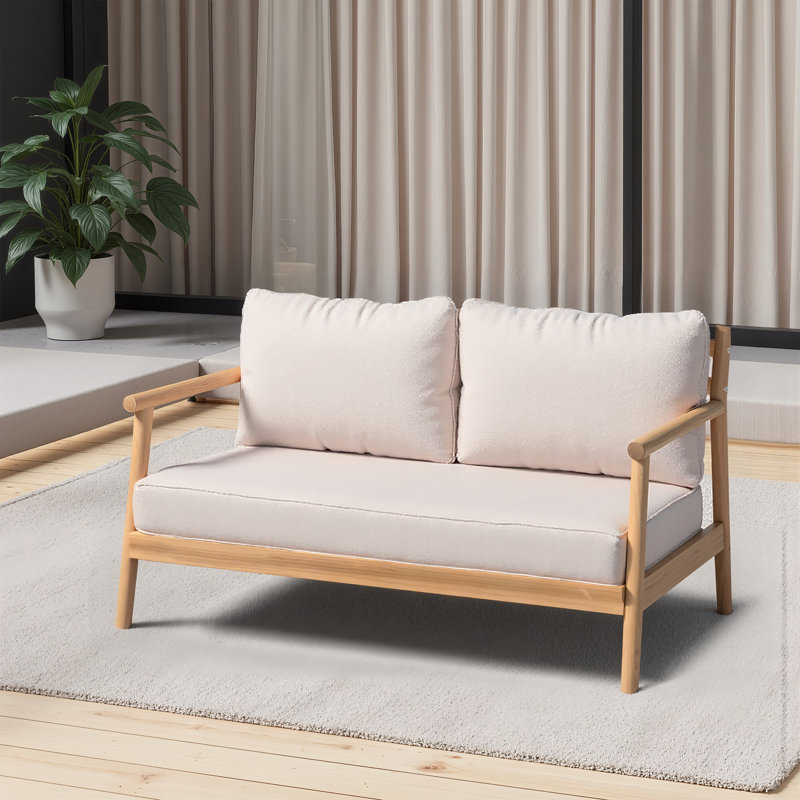 Ensemble de causeuse moderne pour patio avec coussin résistant à l'eau