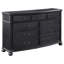 Commode de chambre à coucher 9 tiroirs Celina - noir