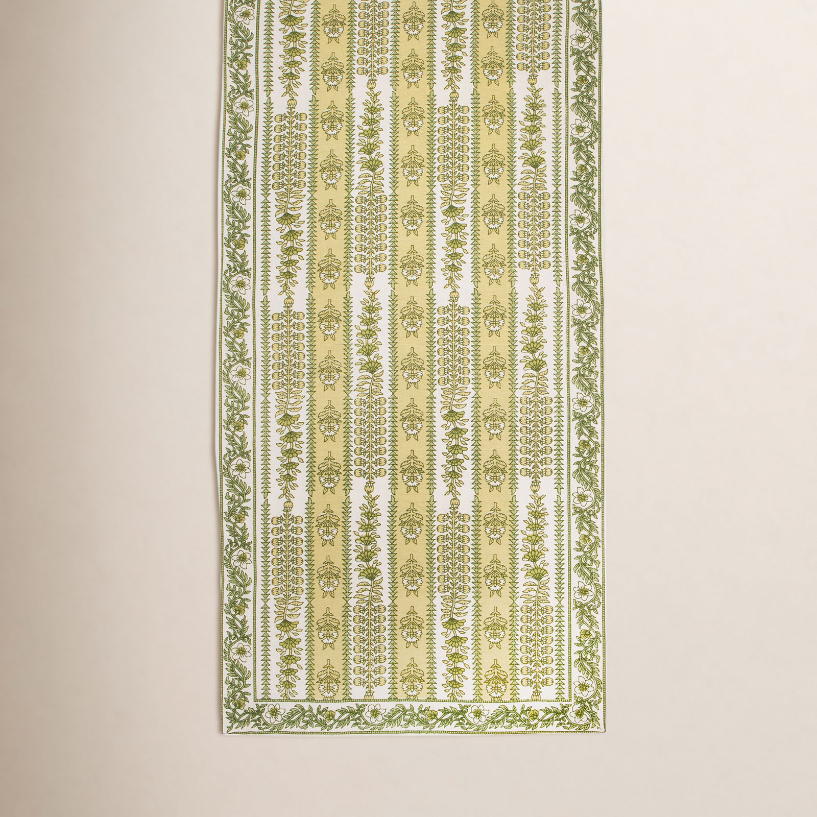 Charlemont Floral Table Runnner, 90" x 16", Green