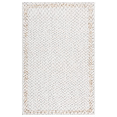Natura Hand Loomed Wool/Cotton Abstract Rug in Beige/Ivory