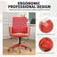 Chaise de bureau moderne en maille de 55,6 cm (21,9 po) de long avec soutien lombaire, chaise de travail pivotante supportant jusqu'à 159 kg (350 lb) pour bureau à domicile et petits espaces-2132932520