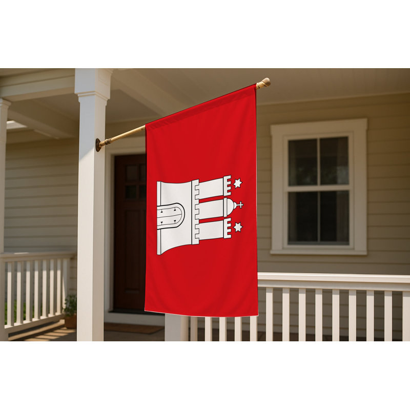 Drapeau de la ville d'Hambourg — Drapeau d'extérieur, 36" H x 60" W