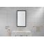 Miroir de salle de bain 40 po x 24 po à DEL avec cadre en aluminium, miroir de meuble-lavabo mural, anti-buée, mémoire, 3 couleurs, réglable en continu