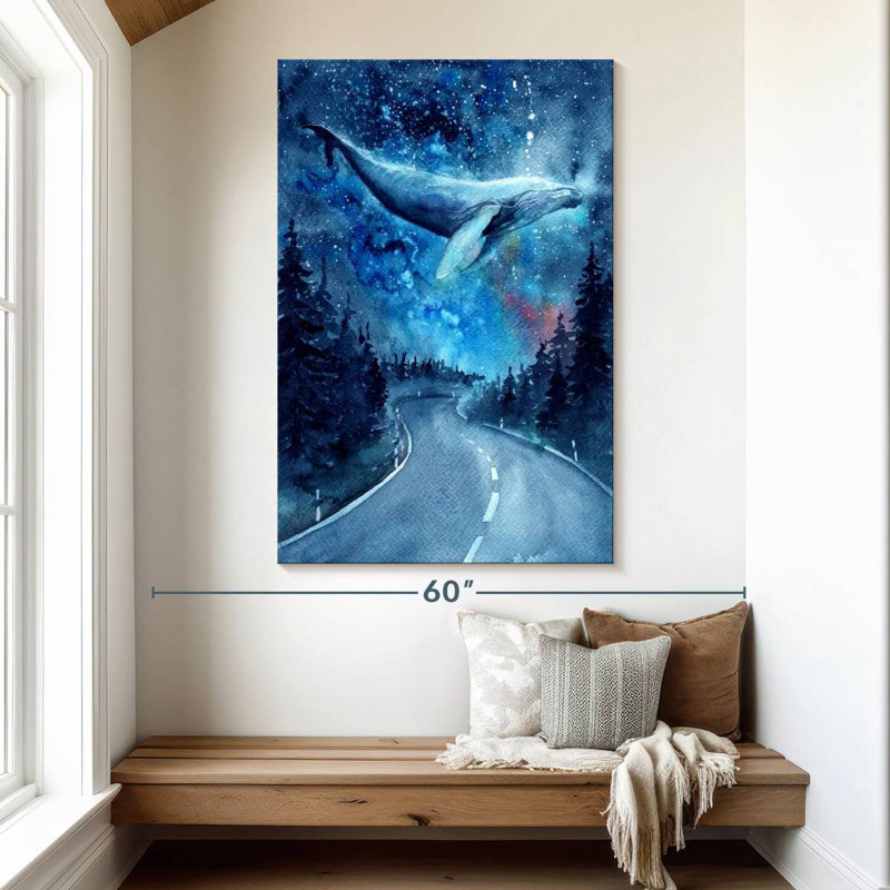 Kelan Night Flying Whale, 51" H x 34" W