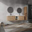 Meuble-lavabo mural 72 po avec lavabo, armoire latérale et portes à fermeture en douceur 72 po