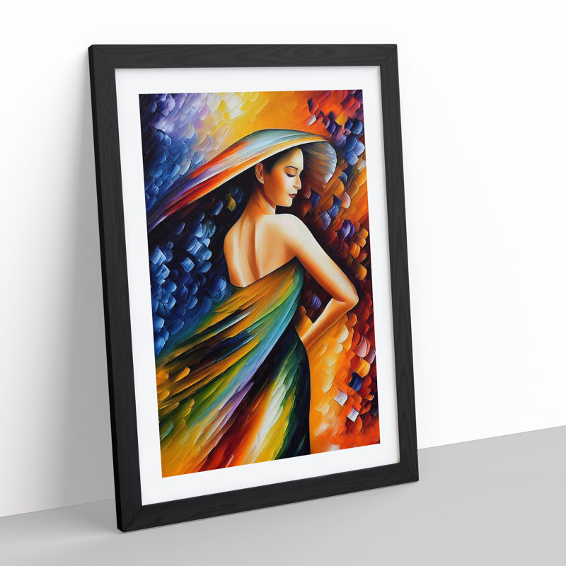 Portrait of a Woman No.2 - Framed Print, Black Framed, 64cm W x 46cm W x 2cm D