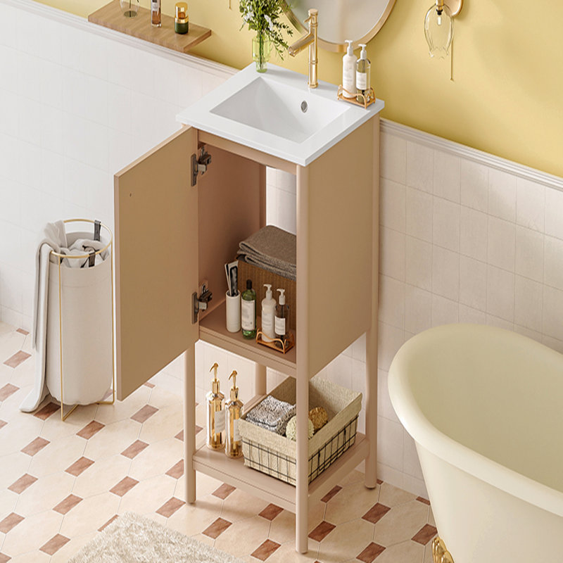 Ensemble de meuble-lavabo autoportant avec porte à fermeture douce