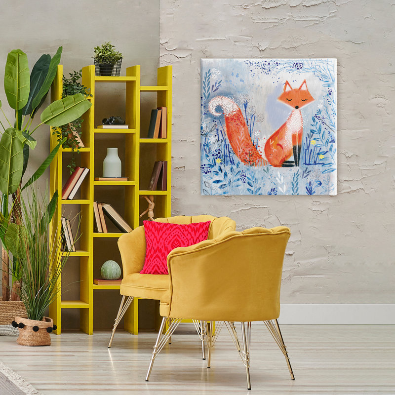 «Whimsical Fox Nature Collage» par Clare Tupper, H 36 po x l 36 po