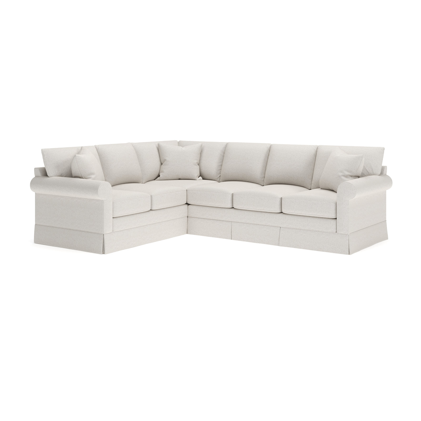 Friedman L-Sectional, Left Hand Facing, Macarena Light Gray Canvas