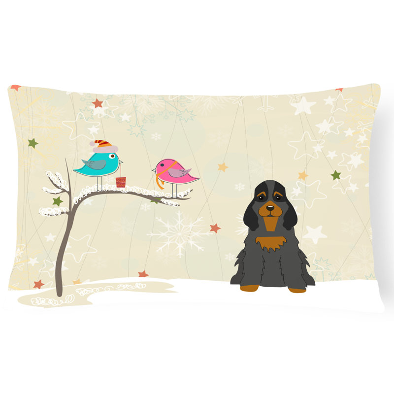 Coussin lombaire intérieur/extérieur neutre de noël, Noir / brun clair
