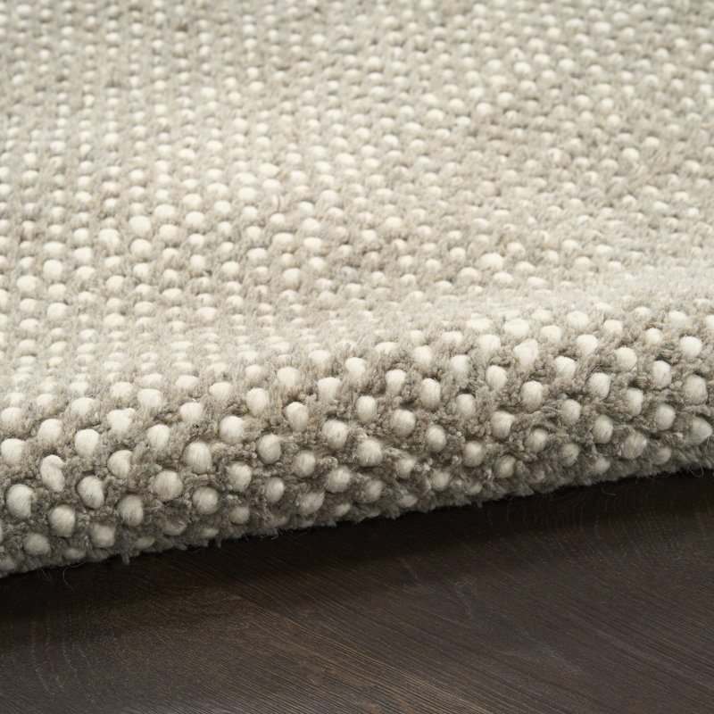 DKNY Pure Rows 8'6" x 11'6" Ivory Grey Farmhouse Indoor Rug, Gray, Rectangle 8'6" x 11'6"
