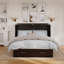 Lit escamotable en bois massif avec station de charge et matelas Kindig-23569780-71855950
