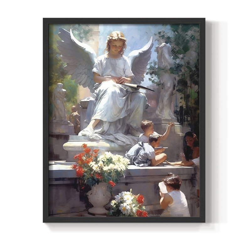 RELIGIOUS Series CDLXVI Framed Print - Solid Wood, Noir, noir, noir, noir, H 15 po x l 12 po