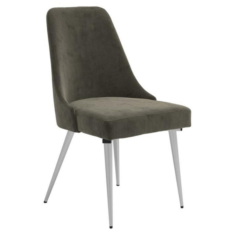 Chaise d’appoint rembourrée en gris fratessa