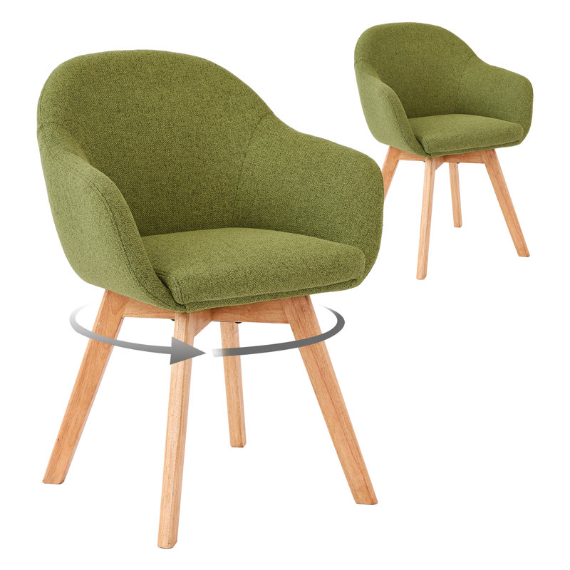 Upholstered Dining Chair, 49cm Seating Height , Moss Green, 2, Moss Green