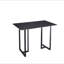 Table de salle à manger en acier au carbone avec surface en pierre noire Lauren - supporte jusqu'à 71 kg-1877812894